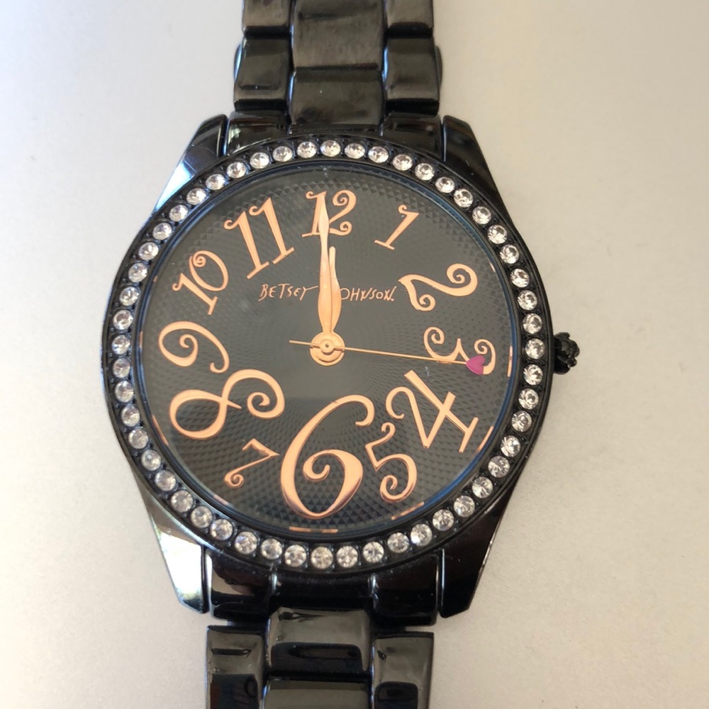 Betsey Johnson Boyfriend Bling Watch